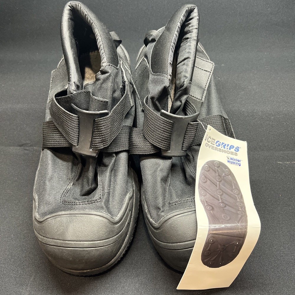 Winter Walking Ice Grips Overshoes Low Cut Model JD5272 Black Size L New w/Tags